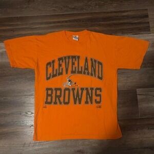 Vintage Cleveland Browns Shirt Mens Medium Orange NFL Riddell 1994 USA Made 90s